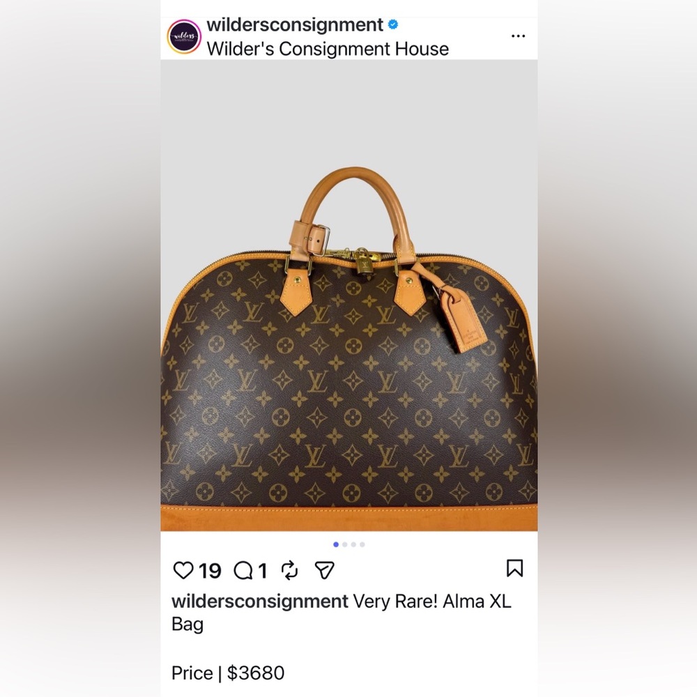 *VERY RARE* VINTAGE LOUIS VUITTON Monogram Alma Voyage MM Sachel - PRISTINE - Picture 3 of 15